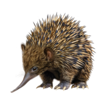 A Close-Up of a Spiky Echidna with a Long Snout png