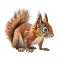 A Red Squirrel with a Fluffy Tail and Curious Eyes png