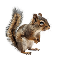 A Close-Up of a Curious Chipmunk with a Fluffy Tail png