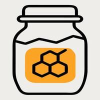 Nature's Nectar Honey Jar with Hexagonal Design vector