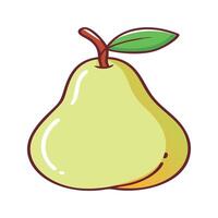 Delightful Shape A Pear with Character vector