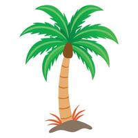 Tropical Vibes A Lush Palm Tree vector