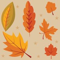 Falling for Fall A Whimsical Display of Leaves vector