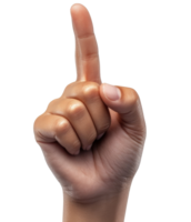 A hand pointing forward against a plain background during a bright daylight setting png