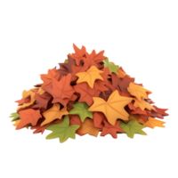 a pile of autumn leaves on a transparent background png