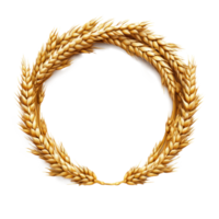 a wreath of wheat on a transparent background png