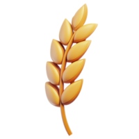 a golden wheat stalk on a transparent background png