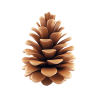 3d rendering of a pine cone on a transparent background png