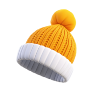 a yellow knitted hat on a transparent background png