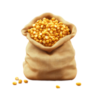 corn in sack on transparent background png