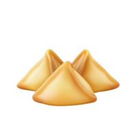 three dumplings on a transparent background png