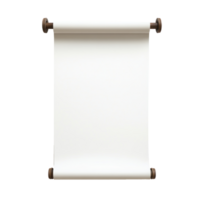 Blank paper scroll icon cartoon minimalist isolate on transparent background png