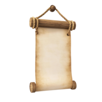 old scroll hanging on a rope png