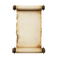 old parchment scroll on transparent background png