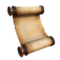 an old scroll on a transparent background png