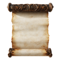 ancient scroll with scroll design on it png