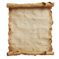 the Horizontal parchment Blank paper 3D icon cartoon minimalist isolate on transparent background png