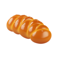 3d illustration of a loaf of bread on a transparent background png
