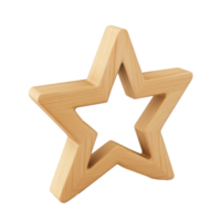 Wooden Judaism religious symbol star of david isolate on transparent background png