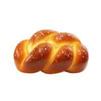 a Challah Bread 3D icon cartoon minimalist isolate on transparent background png