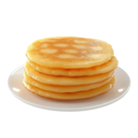 a stack of pancakes on a plate on a transparent background png