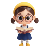 Jewish little girl holding holding open book png