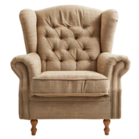 Armchair front view full length isolate on transparency background png