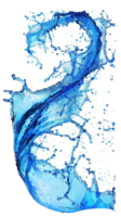 a blue splash of water on a curve shape bold lines stunning isolate on transparency background png