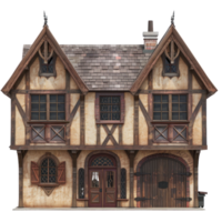Carriage House front view full length isolate on transparency background png