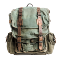 Backpack front view full length isolate on transparency background png