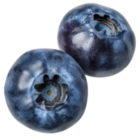 Blueberry whole and a half, clipping path isolate on transparency background png