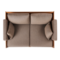 modern Sofa top view full length isolate on transparency background png