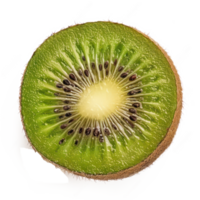Kiwi top view full length isolate on transparency background png