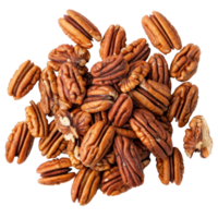 Heap of Pecans top view isolate on transparency background png