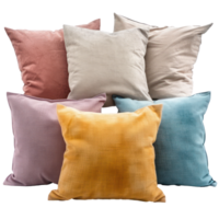 Modern Pillows front view full length isolate on transparency background png
