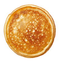 Pancake top view full length isolate on transparency background png