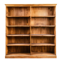 Bookshelf front view full length isolate on transparency background png