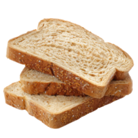 Fresh whole grain bread cut in half isolate on transparency background png