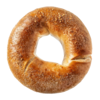 Bread Bagel top view full length isolate on transparency background png