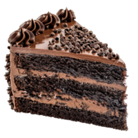 Chocolate cake front view full length isolate on transparency background png