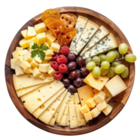 cheese plate front view full length isolate on transparency background png