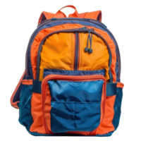 schoolbag front view full body isolate on transparency background png