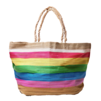 Beach Bag front view full length isolate on transparency background png