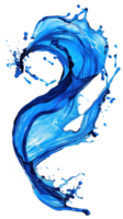 a blue splash of water on a curve shape bold lines stunning isolate on transparency background png