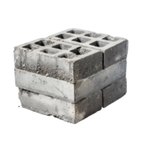 Gray cement cinder block isolate on transparency background png