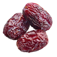 Closeup dry red date isolate on transparency background png