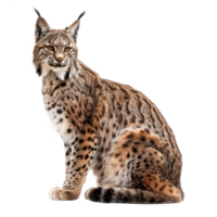 Bobcat full body isolate on transparency background png