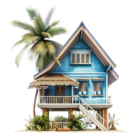 Beach House isolate on transparency background png