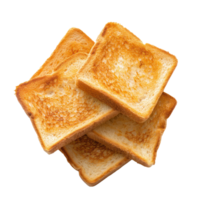 Bread Toast top view full length isolate on transparency background png
