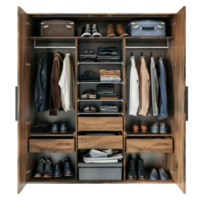 Modern Closet top view full length isolate on transparency background png